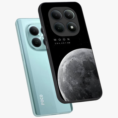 Cosmic Moon Glow Glass Case displayed in angled mockup highlighting celestial moon design with cosmic aesthetic theme.
