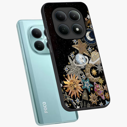 Cosmic Sparkle Dreams Glass Case displayed in angled mockup highlighting dreamy star sparkle design with celestial aesthetic.