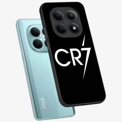 Cr7 Elite Strike Glass Case displayed in angled mockup highlighting powerful sports graphic with bold athletic theme.