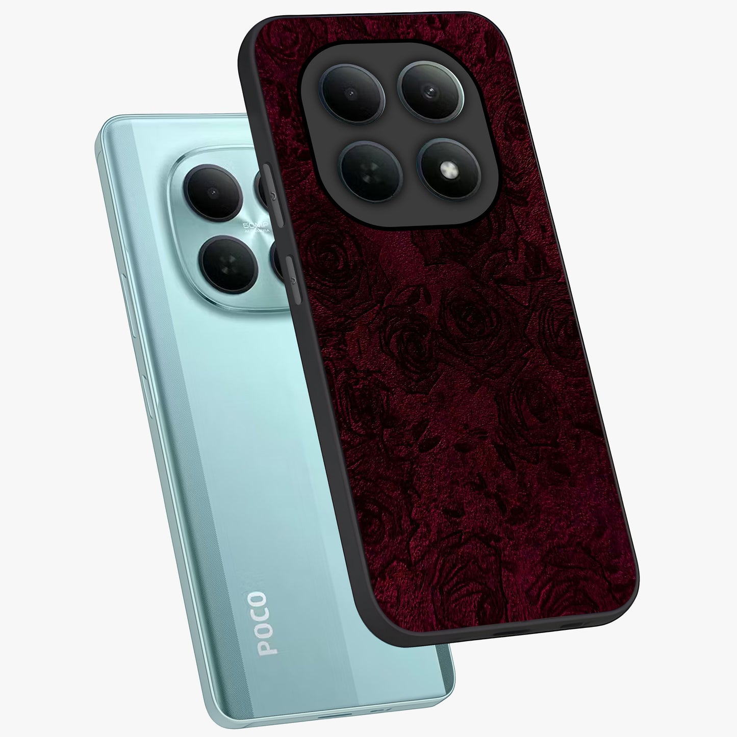 Crimson Fade Flow Glass Case displayed in angled mockup highlighting smooth gradient design with modern aesthetic style.