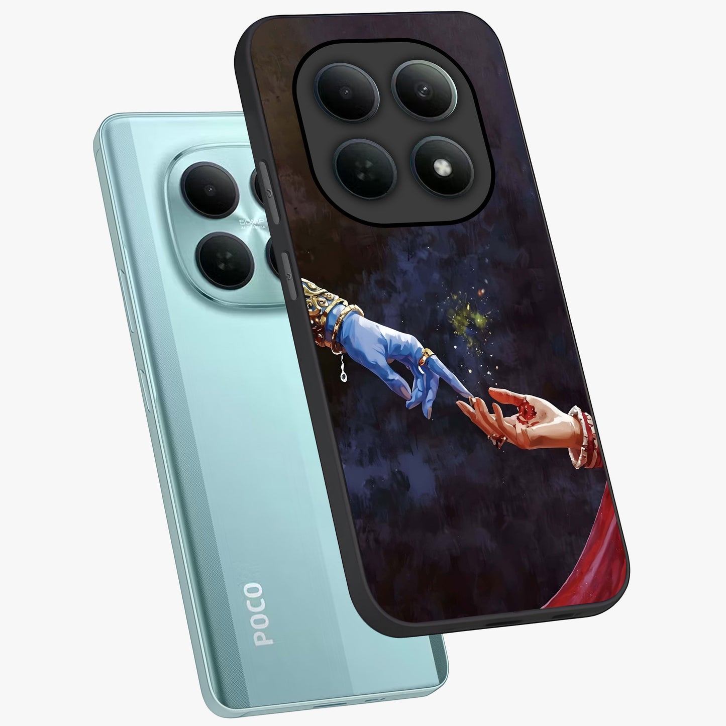 Divine Touch Eternal Glass Case displayed in angled mockup highlighting elegant divine inspired design with calm aesthetic style.