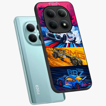 JDM Sports Car Glass Case displayed in angled mockup highlighting sleek Japanese racing car design with automotive aesthetic.