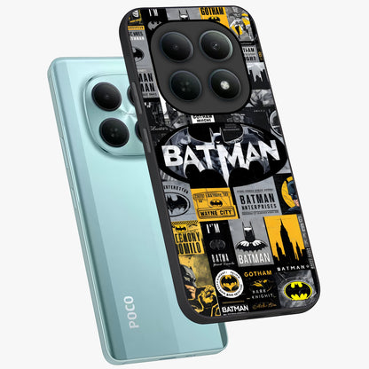 Knight Gotham Rise Glass Case displayed in angled mockup highlighting powerful knight silhouette design with dramatic aesthetic.