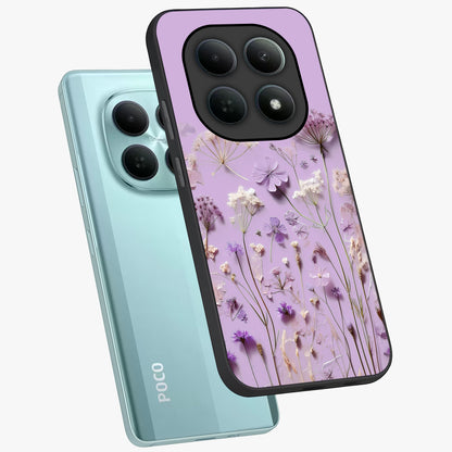 Lavender Blossom Dream Glass Case displayed in angled mockup highlighting dreamy lavender flower design with calming aesthetic style.