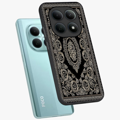 Noir Bloom Elegance Glass Case displayed in angled mockup highlighting refined flower design with stylish noir aesthetic.