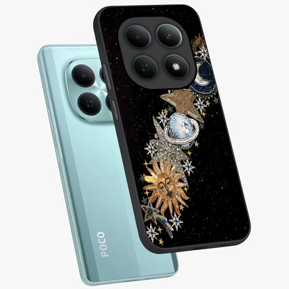 Pearls Universe Object Glass Case displayed in angled mockup highlighting celestial pearl design with dreamy aesthetic.
