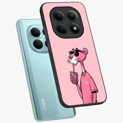 Pink Panther Glass Case displayed in angled mockup highlighting playful cartoon character design with vibrant pink aesthetic.