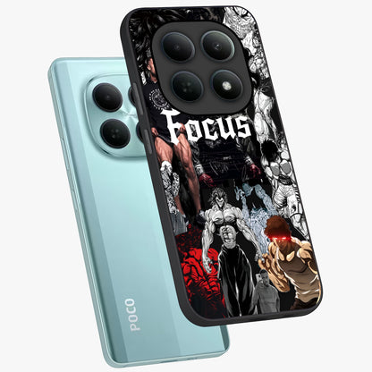 Relentless Power Focus Glass Case displayed in angled mockup highlighting bold statement design with modern aesthetic style.