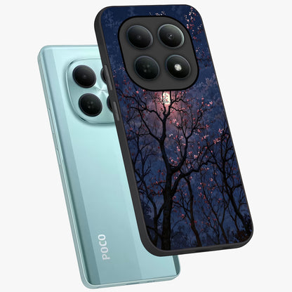 Twilight Sakura Serenade Glass Case displayed in angled mockup highlighting delicate sakura flower design with dreamy aesthetic.
