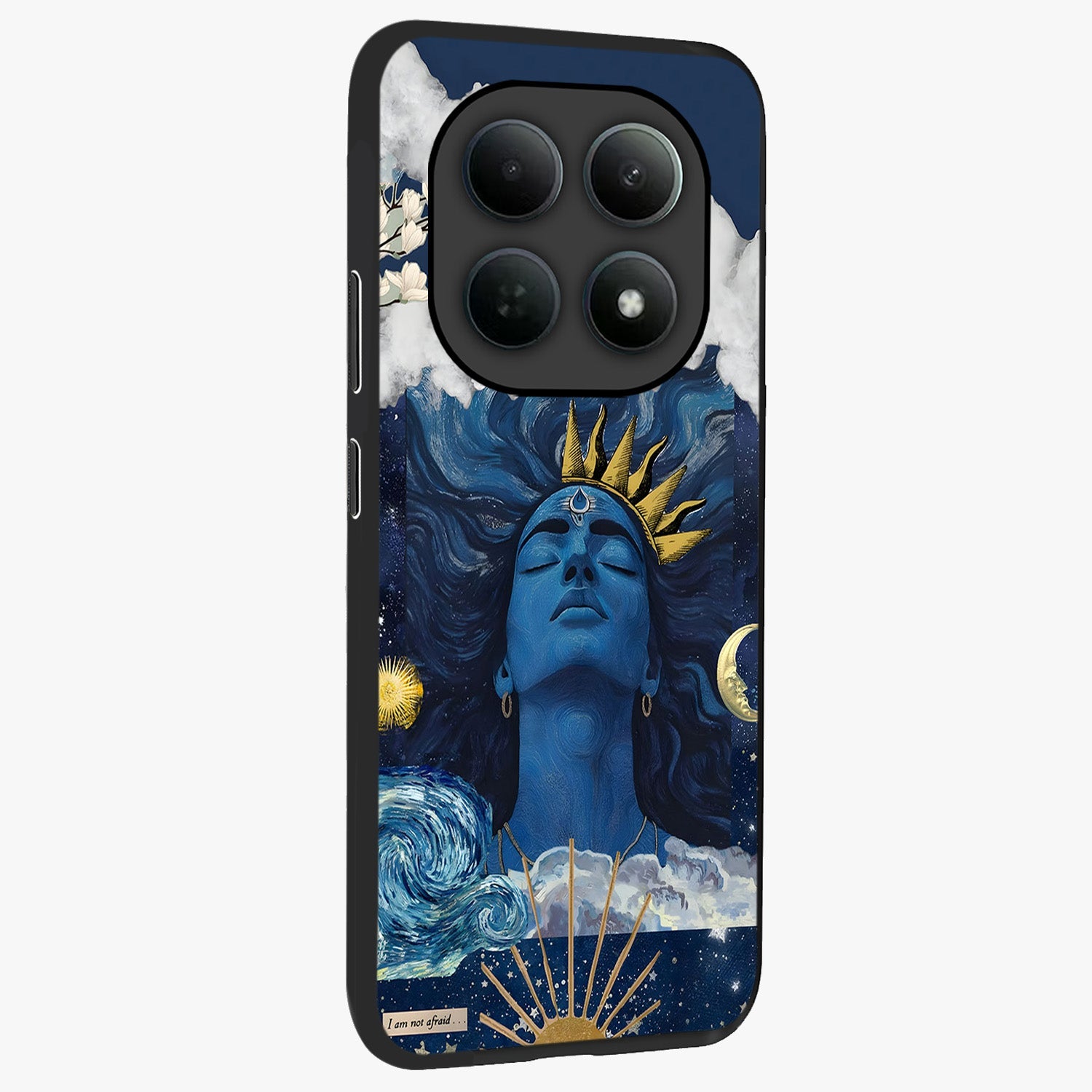 Aesthetic Lord Shiva Glass Case upright view showcasing powerful Lord Shiva artwork with devotional theme.