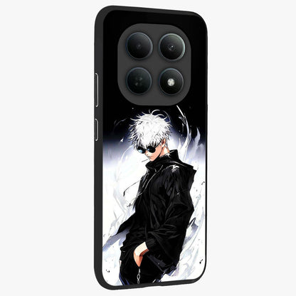 Limitless Shadow King Glass Case upright view showcasing bold shadow warrior artwork with epic fantasy theme.
