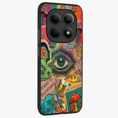 Mystic Eye Wonderland Glass Case upright view showcasing symbolic eye artwork with mysterious fantasy theme.