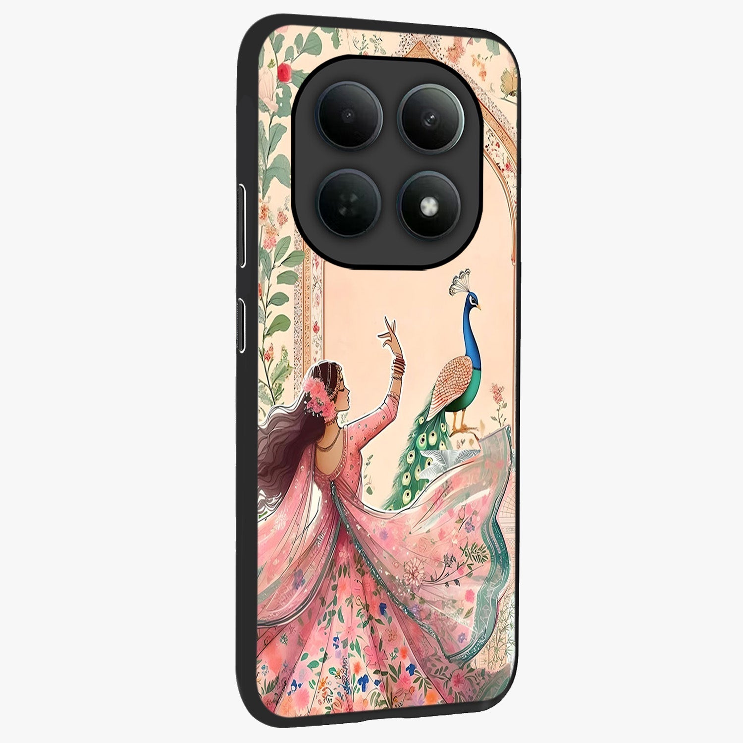 Royal Grace Muse Glass Case upright view showcasing stylish artistic artwork with sophisticated royal theme.
