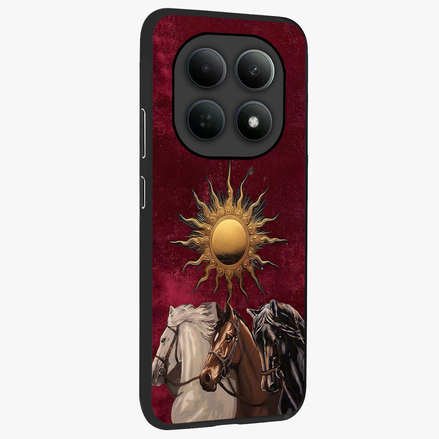Solar Riders Glass Case upright view showcasing energetic rider artwork with bold adventure theme.
