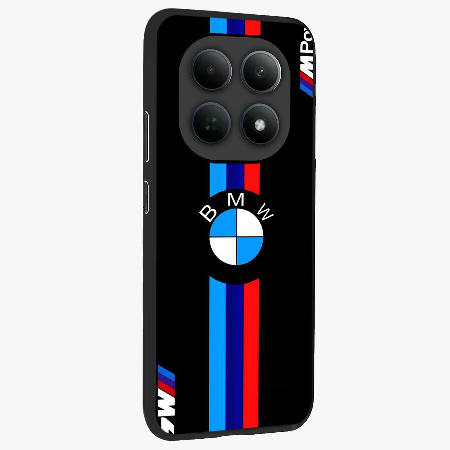 Turbo BMW Beast Glass Case upright view showcasing powerful car artwork with modern motorsport theme.