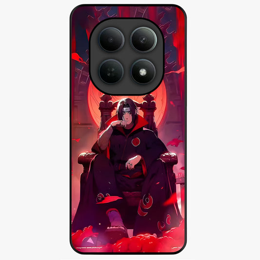 Blood Moon Sovereign Glass Case showing flat back view with mystical blood moon artwork and glossy glass finish.