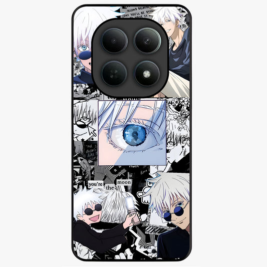 Infinity Sorcerer Chaos Glass Case showing flat back view with mystical sorcerer themed artwork and glossy glass finish.