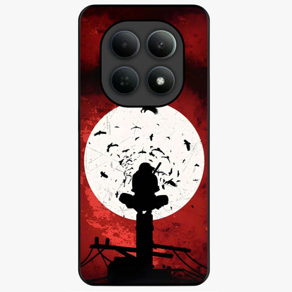 Itachi Limited Edition Naruto Anime Glass Case showing flat back view with iconic anime character artwork and glossy glass finish.