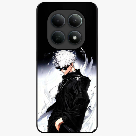 Limitless Shadow King Glass Case showing flat back view with powerful shadow warrior artwork and glossy glass finish.