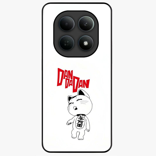 Playful Spirit Charm Glass Case showing flat back view with cheerful charm themed artwork and glossy glass finish.