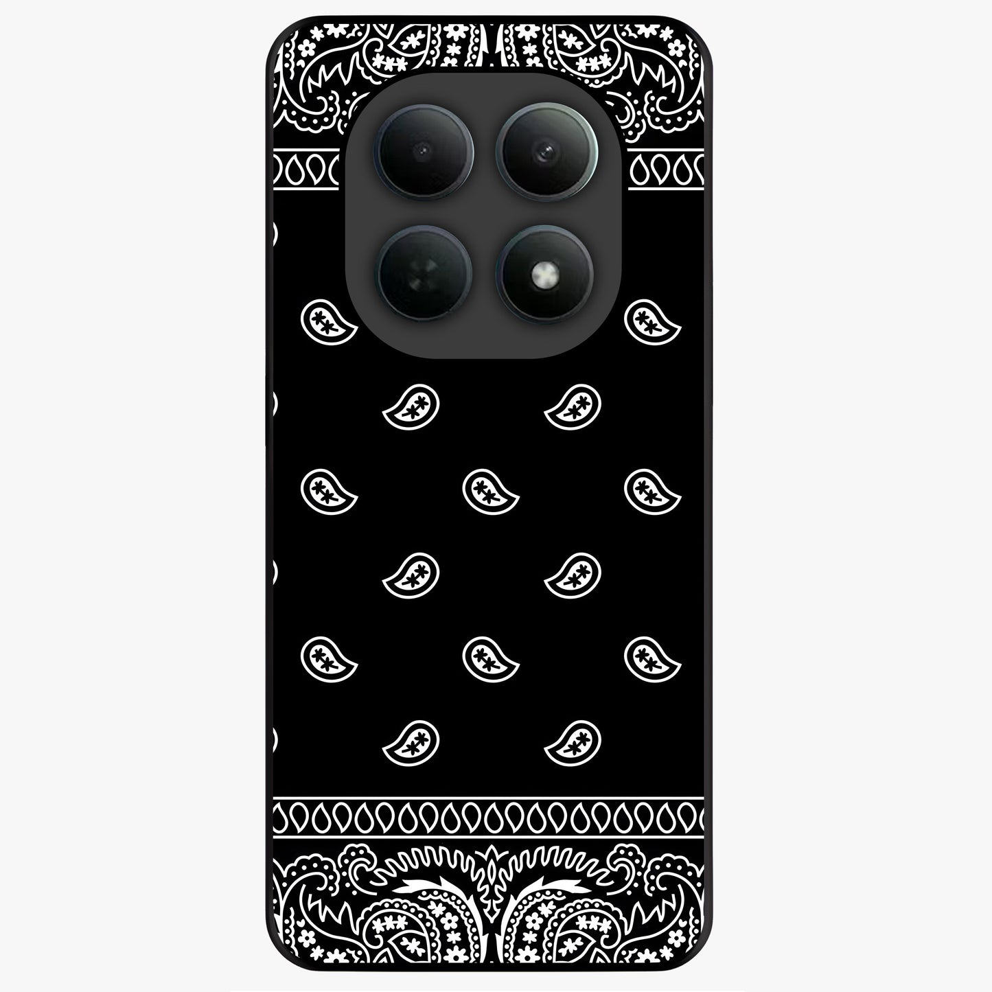 Retro Rebel Threads Glass Case showing flat back view with vintage street style artwork and glossy glass finish.