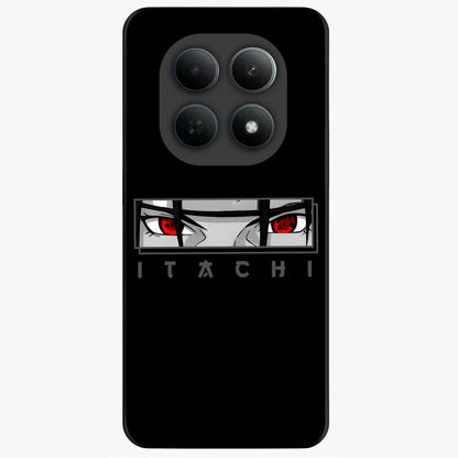 Scarlet Gaze Dominance Glass Case showing flat back view with striking red themed artwork and glossy glass finish.