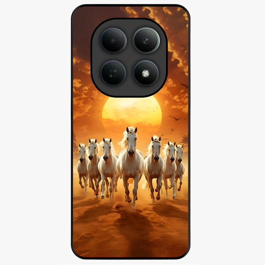Wild Sunset Majesty Glass Case showing flat back view with majestic sunset landscape artwork and glossy glass finish.