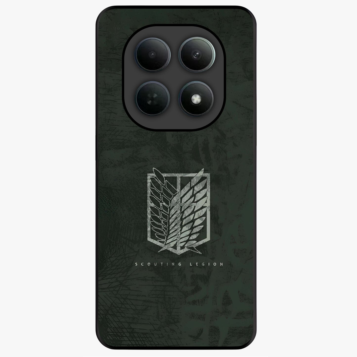 Wings Of Freedom Glass Case showing flat back view with symbolic wings artwork and glossy glass finish.