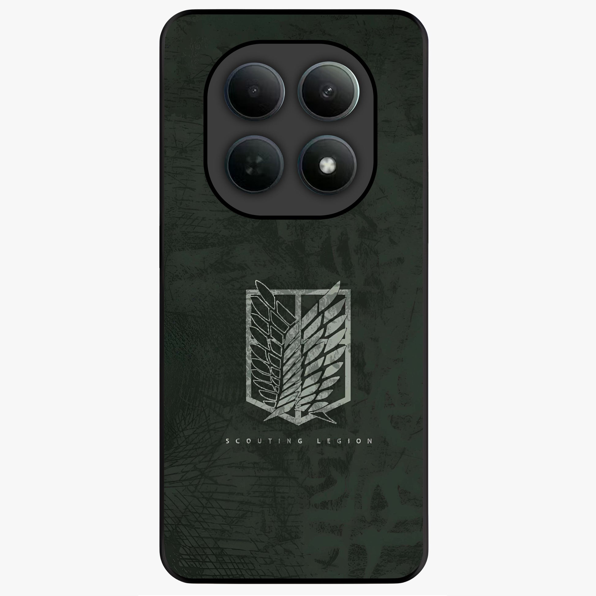 Wings Of Freedom Glass Case showing flat back view with symbolic wings artwork and glossy glass finish.