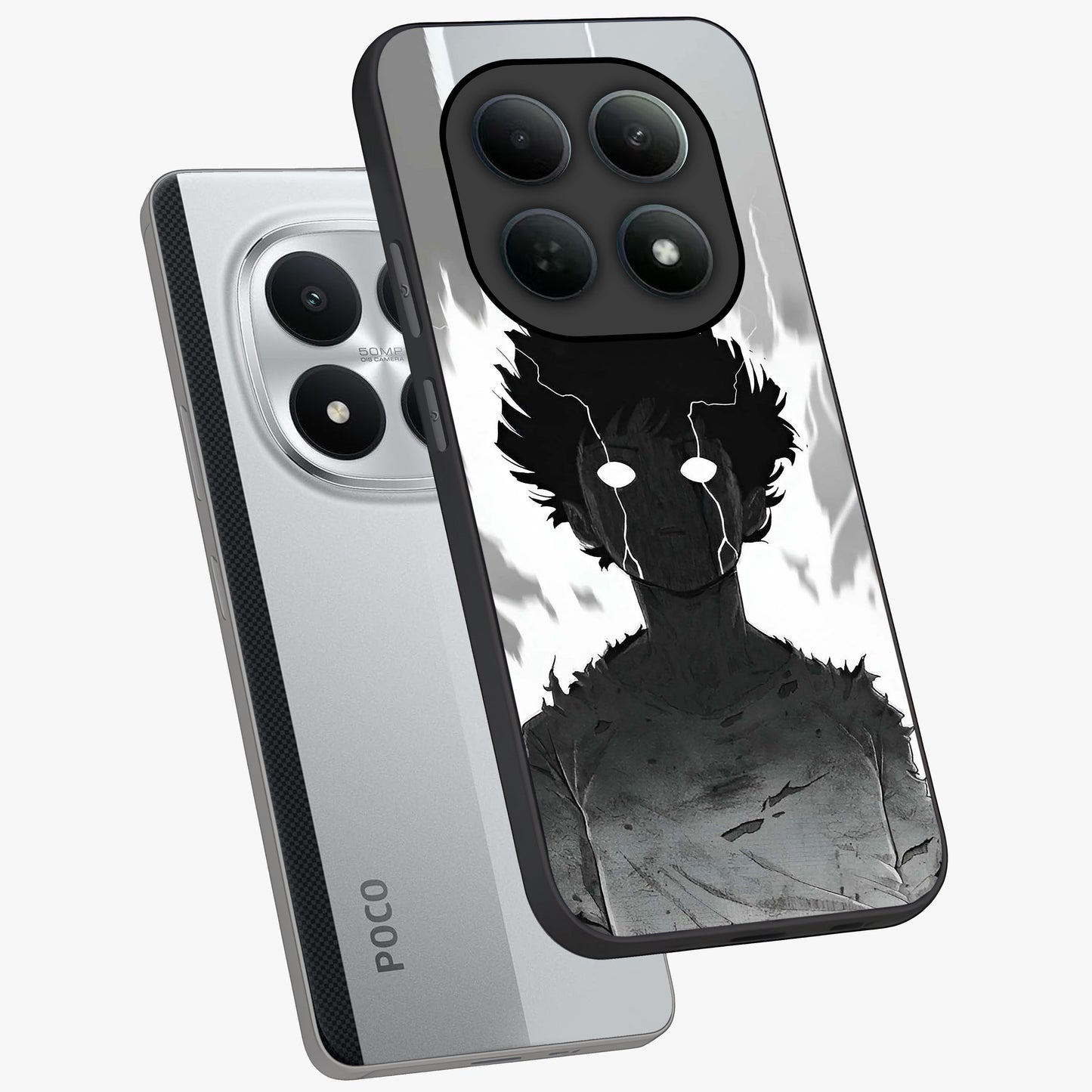 Awakened Inner Rage Glass Case displayed in angled mockup highlighting powerful graphic design and bold artistic theme.