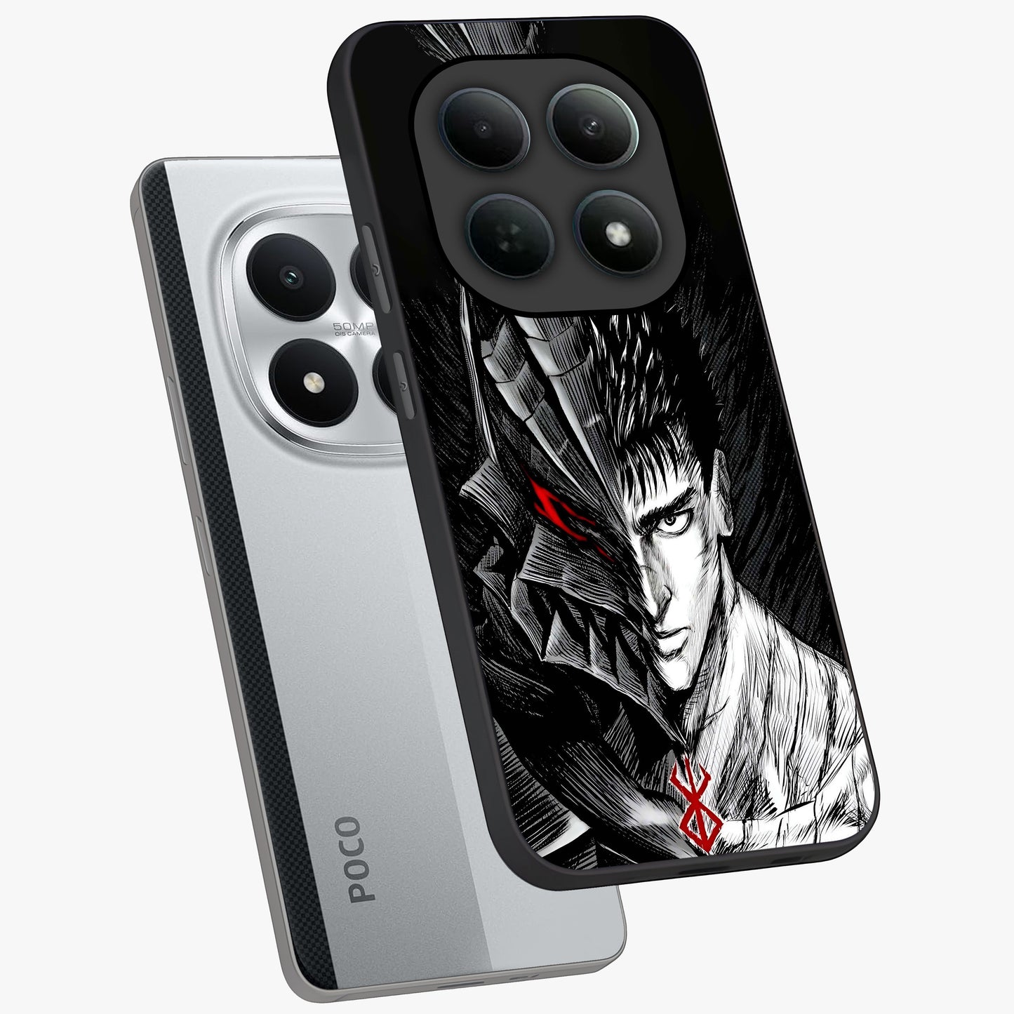 Berserker Blood Oath Glass Case displayed in angled mockup highlighting dark fantasy graphic design and powerful theme.