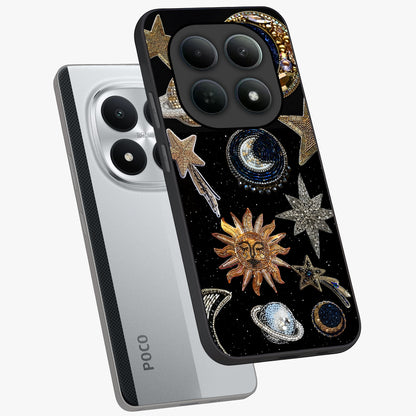 Celestial Gem Constellations Glass Case displayed in angled mockup highlighting gemstone inspired constellation design.