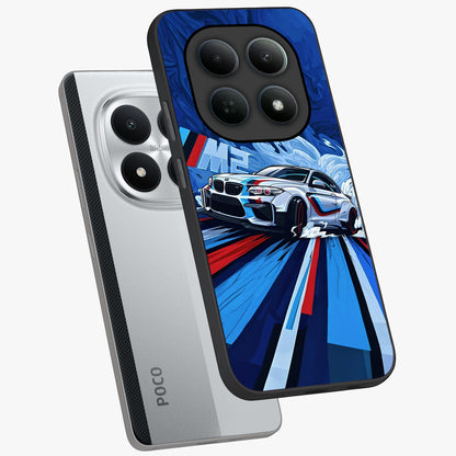 Drift Power Rush Glass Case displayed in angled mockup highlighting powerful drift car design with sporty aesthetic style.