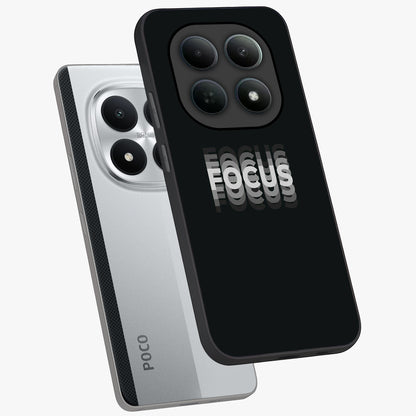 Focus Mode On Glass Case displayed in angled mockup highlighting clean minimal text artwork with modern aesthetic style.