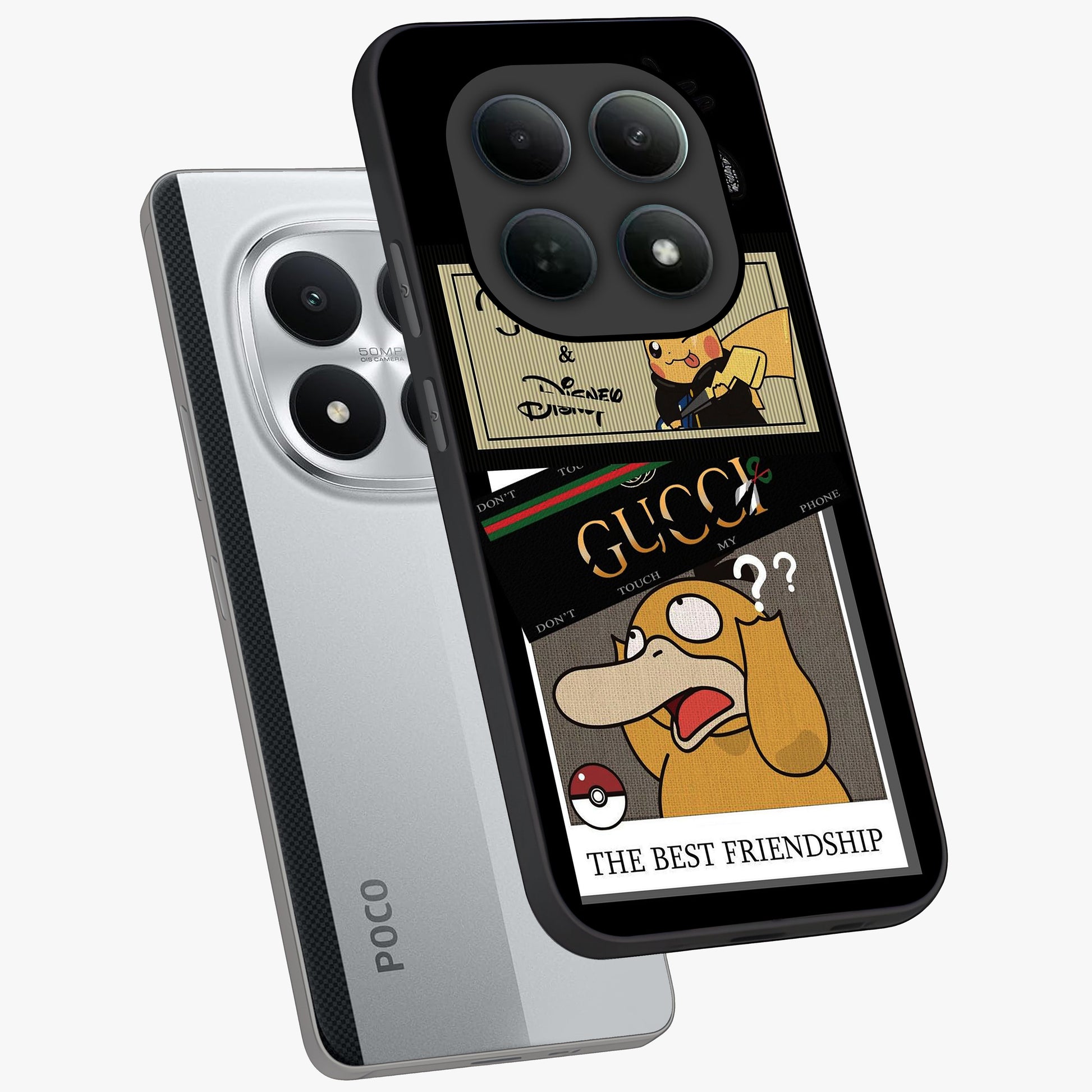 Gucci Play Mashup Glass Case displayed in angled mockup highlighting stylish fashion mashup design with bold aesthetic.