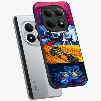 JDM Sports Car Glass Case displayed in angled mockup highlighting sleek Japanese racing car design with automotive aesthetic.