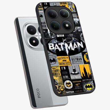 Knight Gotham Rise Glass Case displayed in angled mockup highlighting powerful knight silhouette design with dramatic aesthetic.
