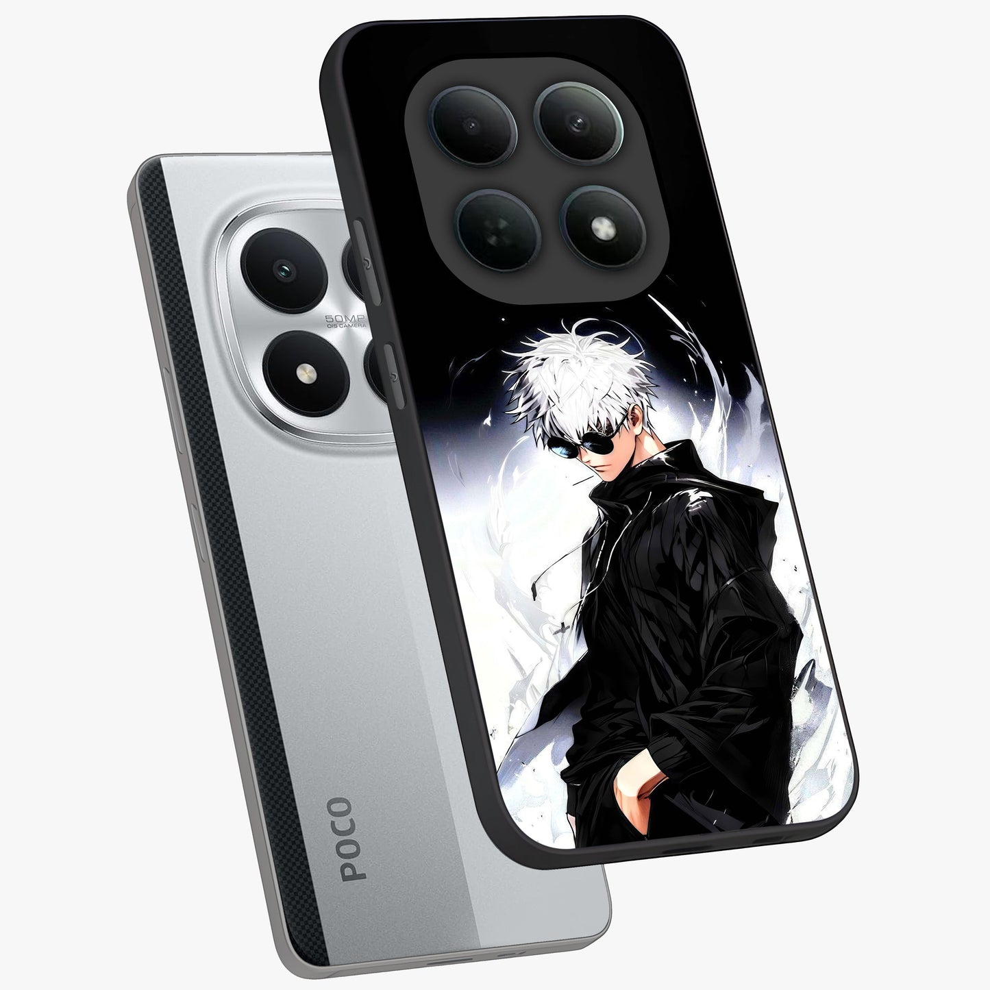Limitless Shadow King Glass Case displayed in angled mockup highlighting dramatic dark hero design with intense aesthetic.