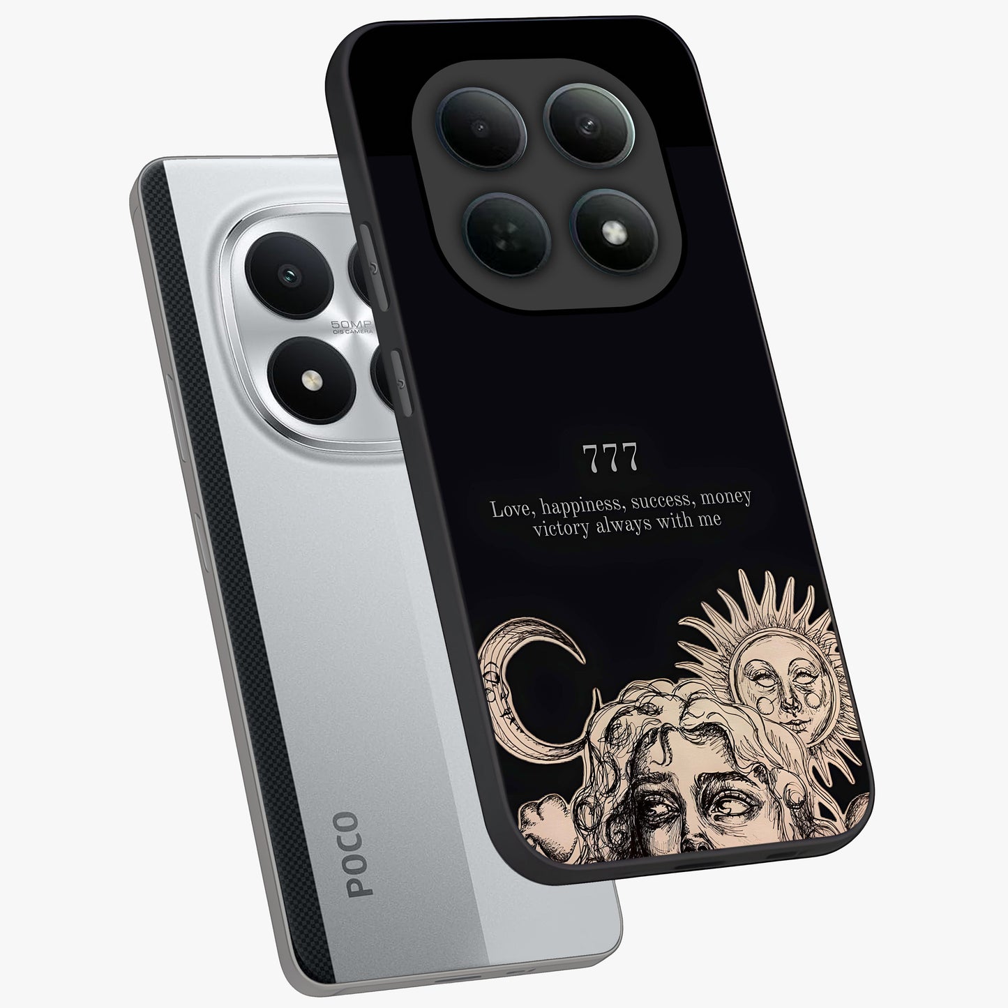 Mystic Victory Aura Glass Case displayed in angled mockup highlighting energetic aura design with bold mystical aesthetic.