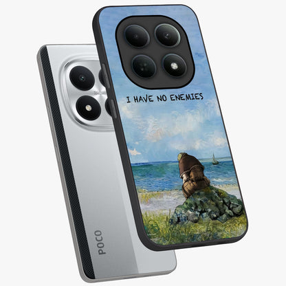 Peace Beyond War Glass Case displayed in angled mockup highlighting meaningful message design with artistic aesthetic style.