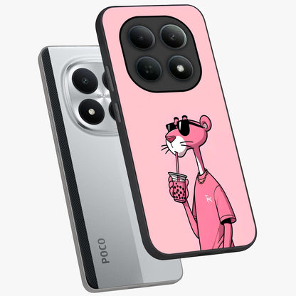 Pink Panther Glass Case displayed in angled mockup highlighting playful cartoon character design with vibrant pink aesthetic.