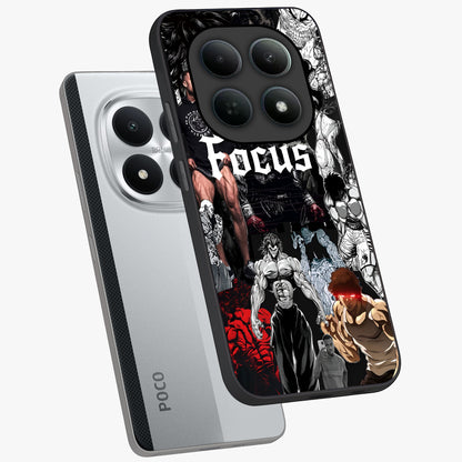 Relentless Power Focus Glass Case displayed in angled mockup highlighting bold statement design with modern aesthetic style.