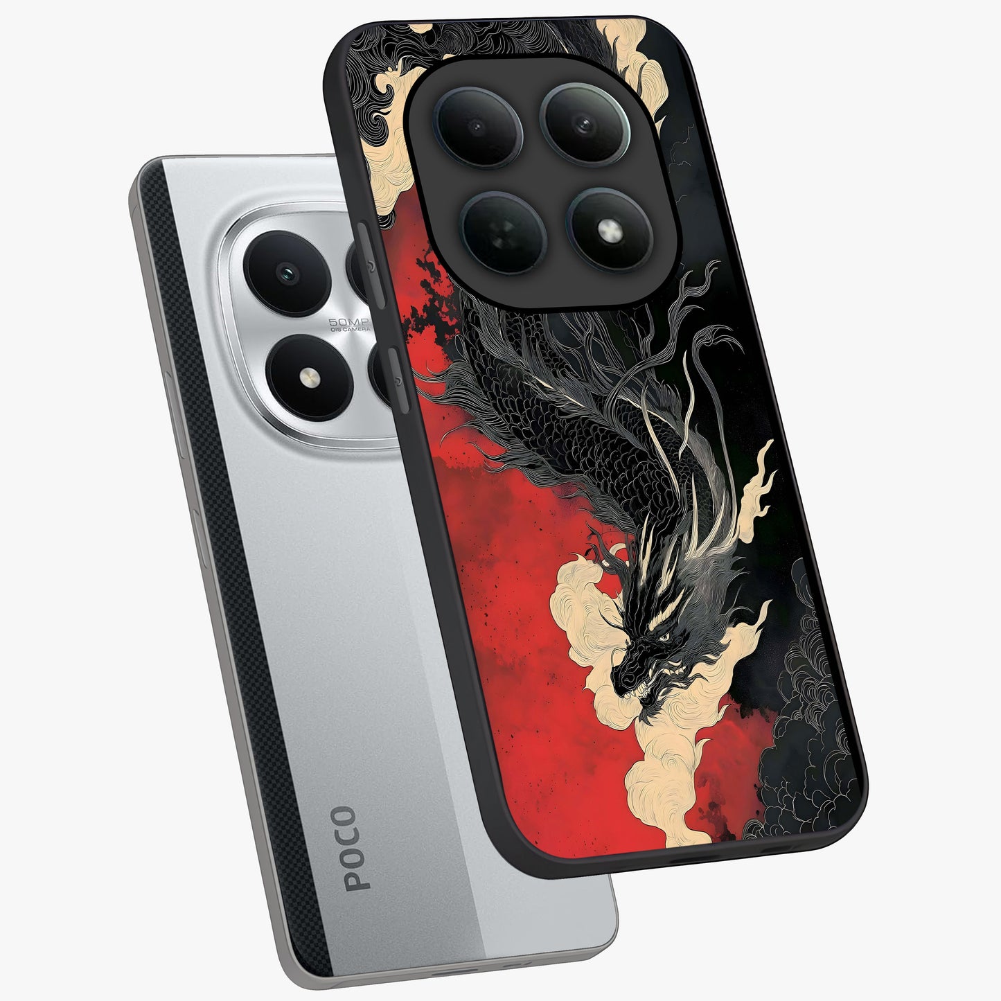 Shadow Dragon Fury Glass Case displayed in angled mockup highlighting powerful dragon illustration with dark fantasy aesthetic.