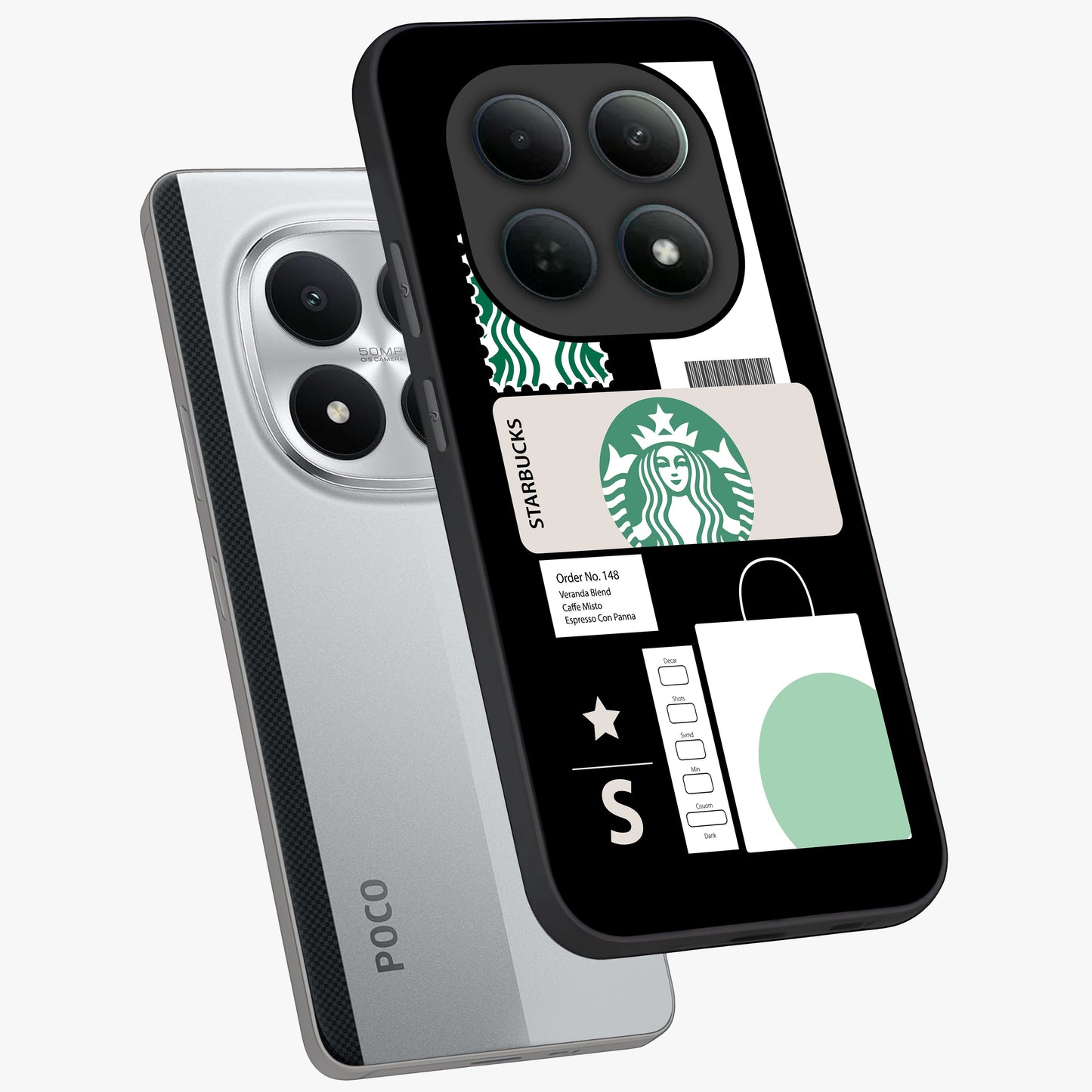 Starbucks Mocha Glass Case displayed in angled mockup highlighting stylish mocha themed design with cozy café aesthetic.