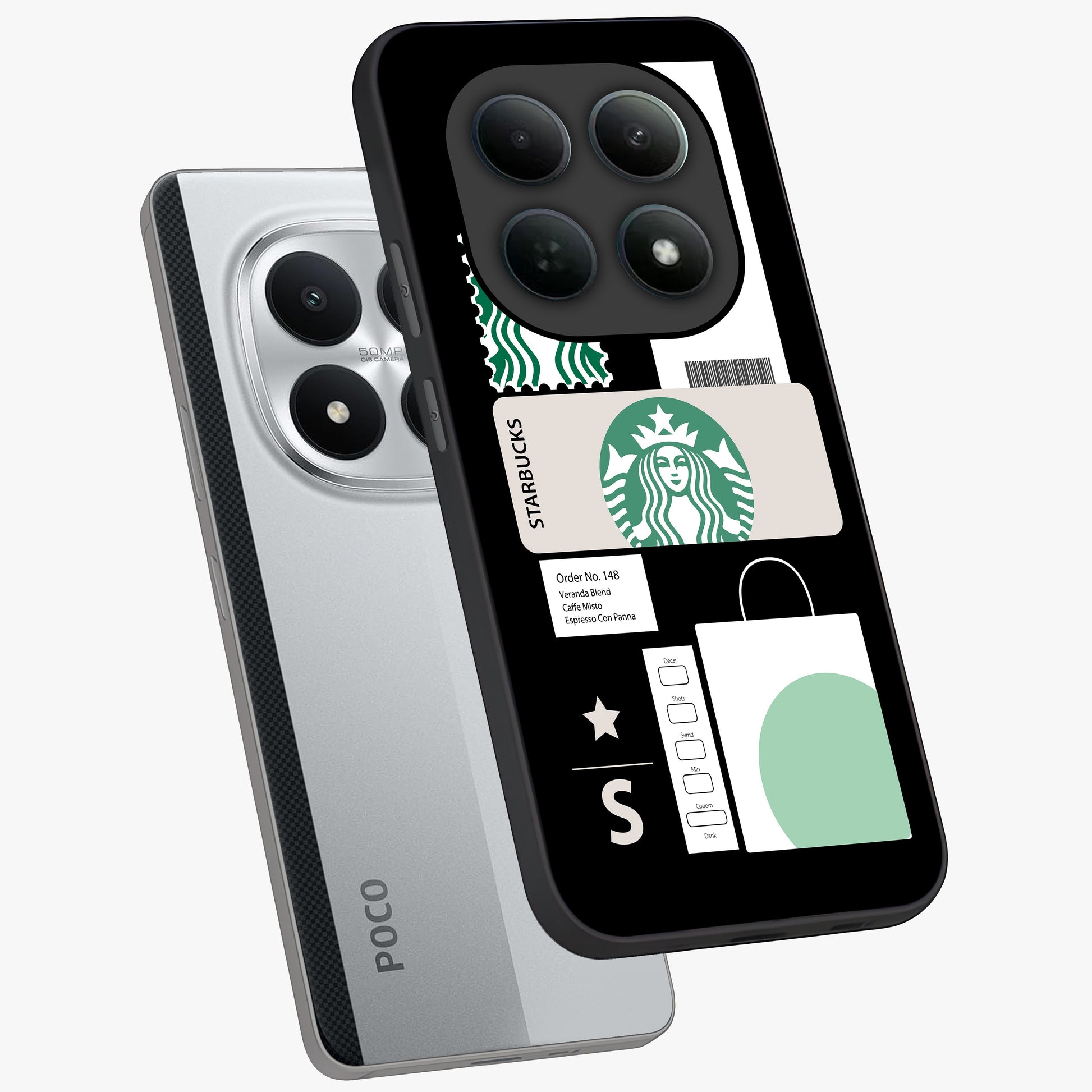 Starbucks Mocha Glass Case displayed in angled mockup highlighting stylish mocha themed design with cozy café aesthetic.