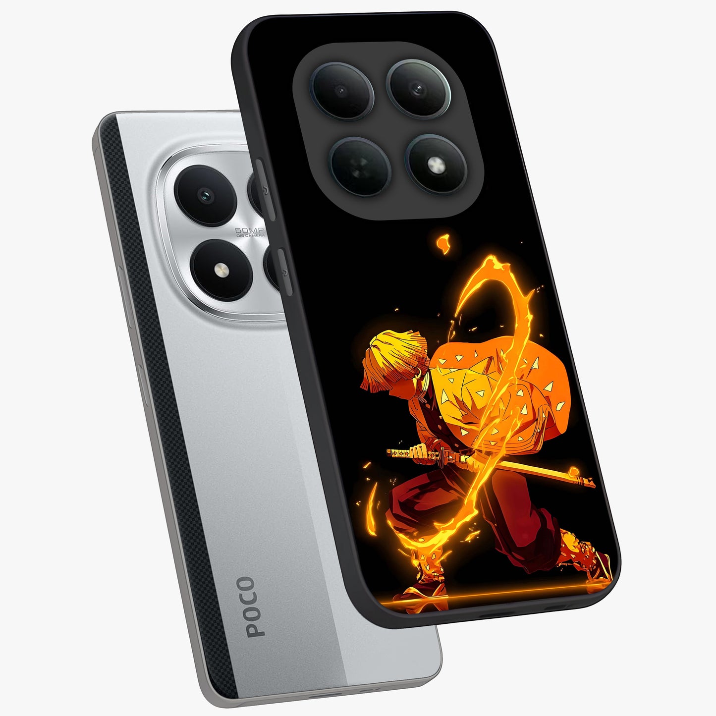 Thunder Flame Execution Glass Case displayed in angled mockup highlighting dramatic fire themed design with intense fantasy aesthetic.
