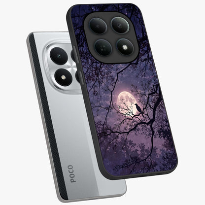 Whispering Moon Silence Glass Case displayed in angled mockup highlighting calm lunar design with dreamy night aesthetic.