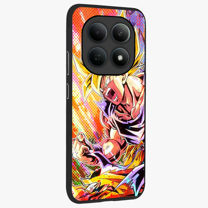 Firing Goku Glass Case upright view showcasing energetic anime artwork with bold warrior theme.