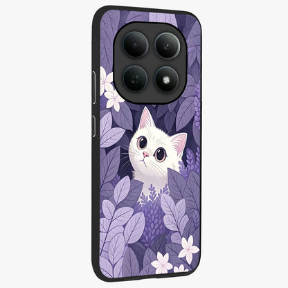 Lilac Hide Peek Cat Glass Case upright view showcasing charming cat artwork with adorable peek theme.