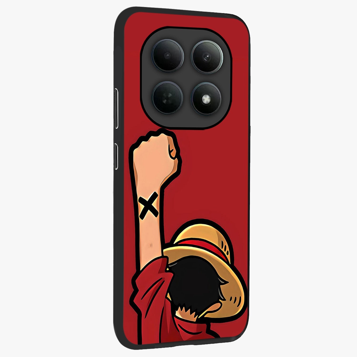 Luffy X Spirit Glass Case upright view showcasing striking anime artwork with adventurous character theme.